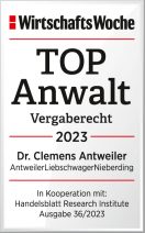 WiWo_TOPAnwalt_Vergaberecht_2023_Dr_Clemens_Antweiler